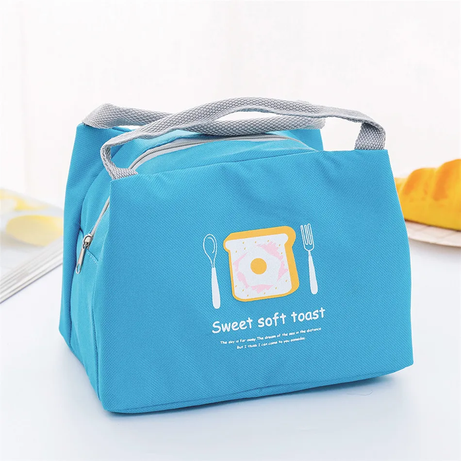 Новая изоляционная оксфордская сумка для обеда, водонепроницаемая Термосумка для хранения еды, сумка для пикника с милым мультяшным котом, сумка для обеда