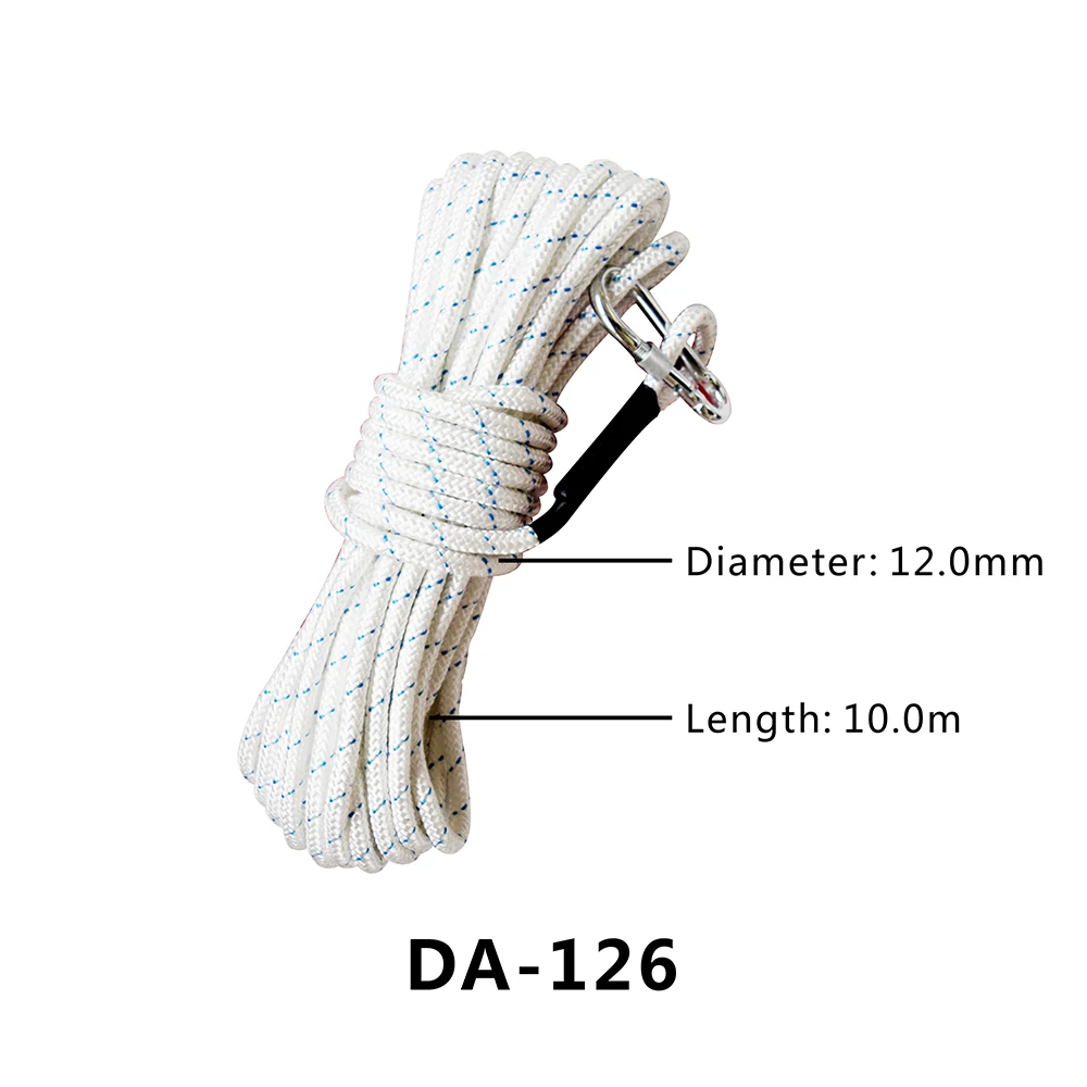 10/20 метров верёвка для скалолазания на открытом воздухе 12 мм диаметр статическая веревка для скалолазания высокая прочность безопасности веревка пожарной безопасности плетеный шнур - Цвет: 10m