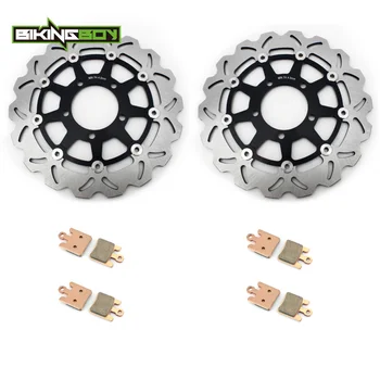 

BIKINGBOY For KAWASAKI ZX6R Ninja ZX600N 2005-2006 ZX6R ZX636C 2005-2006 ZX10R 2004-2006 Front Brake Discs Disks Rotors Pads