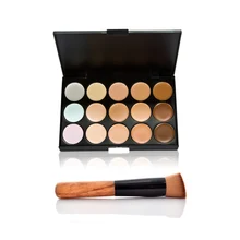Fashion Women Professional 15 Color Makeup Cosmetic Contour Concealer Palette Make Up+Sponge+Concealer Brush 88 E2shoppi HB88