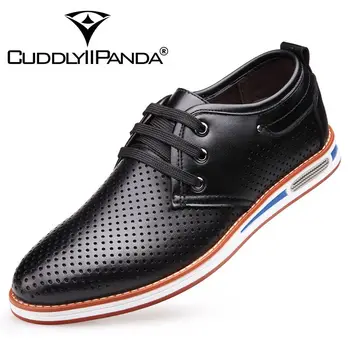 

CuddlyIIPanda 2020 Men British Style Breathable Casual Summer Men Lace Up Driving Shoes Flats Fashion Leisure Shoes