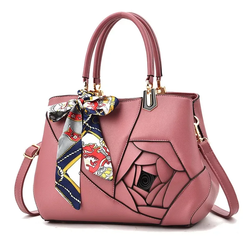 

Fashion Big Bags Women Patchwork Shoulder Flowers Bags Ladies Messenger Luxury Leather Handbags Mother bag