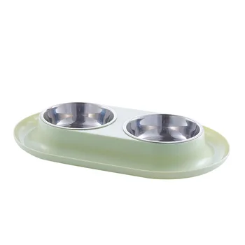 

Stainless Steel Double Pet Bowls for Dogs Cats Pets Food Water Feeding