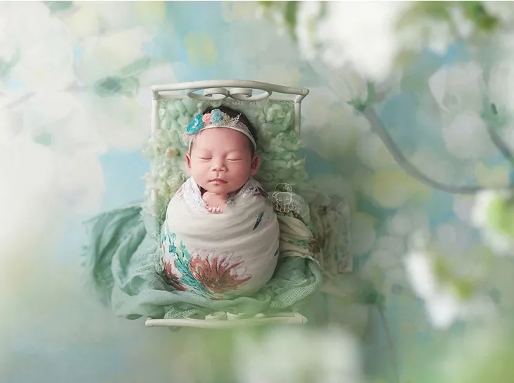 Новорожденный реквизит для фотосъемки детские повязки на голову 100 дней детские фотосъемки головной убор бутафорские цветы