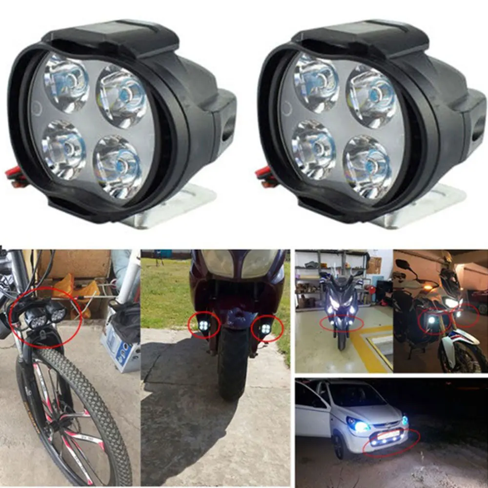 

Universal Front Light Headlights Spotlight Motorcycles Bicycles Super Bright Scooters Fog Light