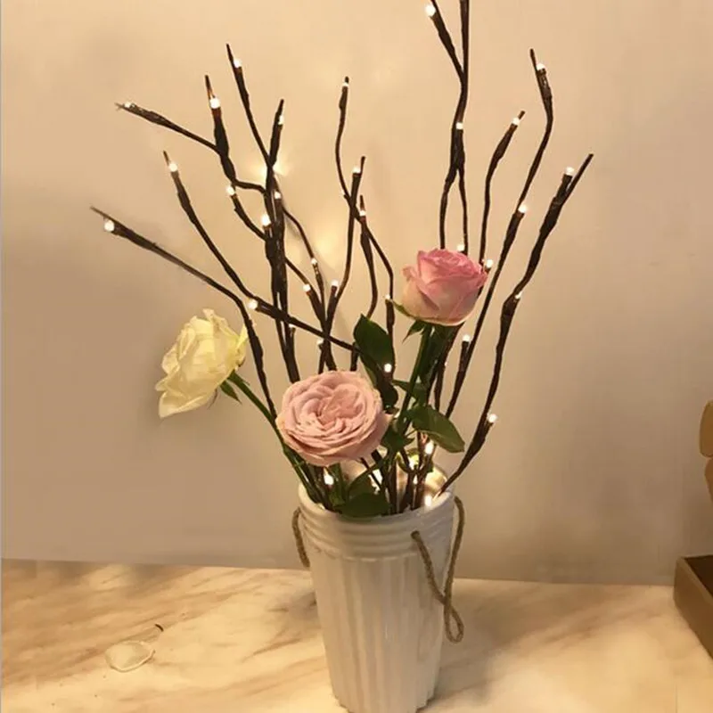 LED Lights Willow Branch Lamp 20 LEDs Fairy String Light Battery Powered For Home Party Cafe Shop Christmas Decoration Lights LED Lights Willow Branch Lamp 20 LEDs Fairy String Light Battery Powered For Home Party Cafe Shop Christmas Decoration Lights