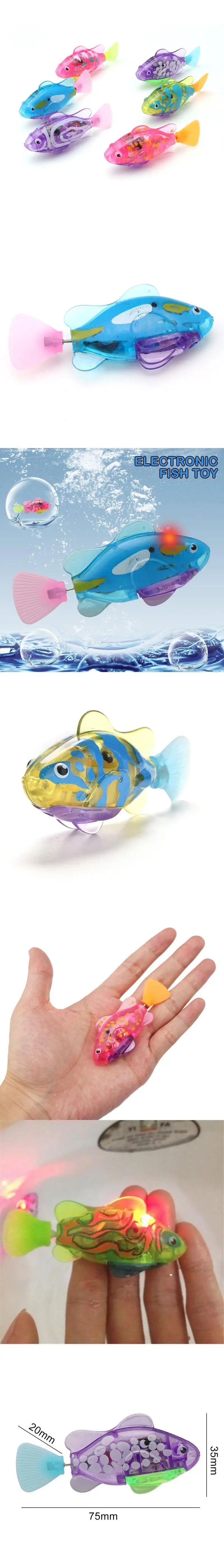 Электронная рыба Активированный батарея питание плавательная рыба игрушка Childen роботы Домашние животные подарок к празднику может плавает