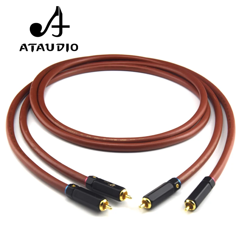 ATAUDIO Hifi Rca кабель 6N OFC VDH 2 штырьковый на RCA стерео аудио (1 м (3 28 фута)|hifi rca cable|rca stereo