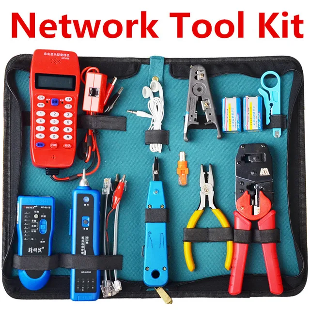 NF 801B RJ45 RJ11 USB Network Tool Kit Cable Tester Crimper
