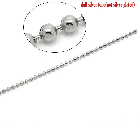 DoreenBeads dull silver color Stainless Steel Ball Chains Findings 2