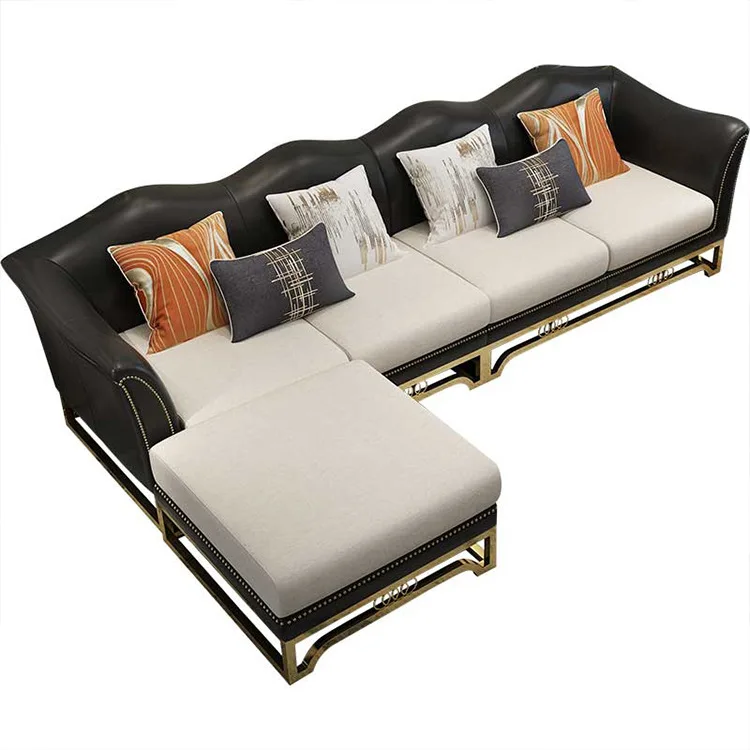 Великобритания современный скандинавский черный золотой секционный диваны из