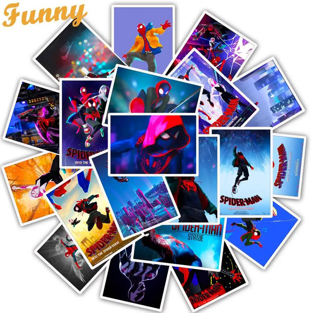 25pcs Cartoon Movie Spider Man Into the Spider Verse stickers For