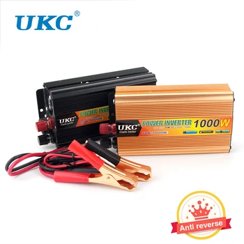 

Auto Car Modified Sine Wave Power Inverter Converter 1000W Charger USB Car Cigarette Lighter Adapter DC 12V to AC 220V