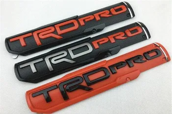 

40pc New Car Styling 25*5cm Silver Black Red ABS Plastic Fender Side Sticker Badge Emblem Fit For Tundra TRD PRO