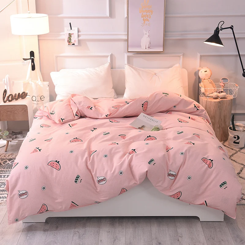 

Cartoon Little Girl Pattern 100% Cotton Thickening 1 Pcs Duvet Cover With Zipper 100% Cotton Quilt Or Comforter Or Blanket Case