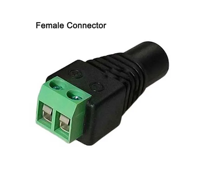 10 Pcs CCTV Cameras 2.1mm x 5.5mm Female Male DC Power Plug Adapter