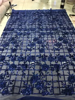 

high quality cord african sequin lace fabric Embroidered sequin fabric for sewing dress