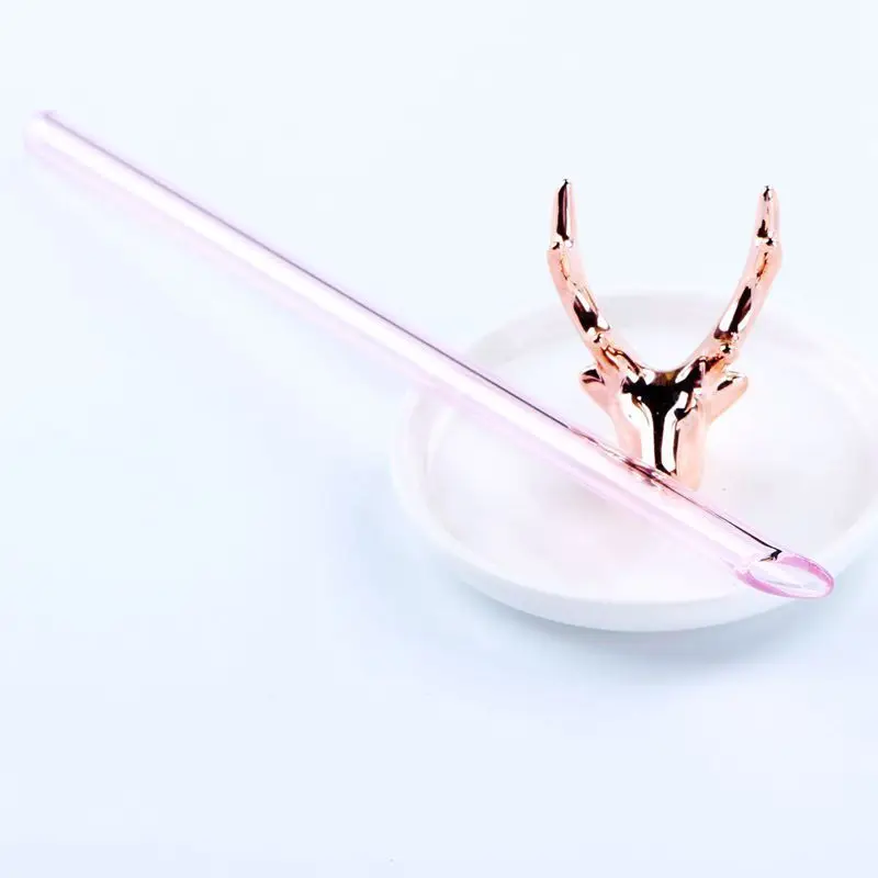 Light pink Оригинальность трубочка для стаканов прекрасный цвет косой рот острый соломенный детский соломенный чай с молоком специальная солома - Цвет: Light pink