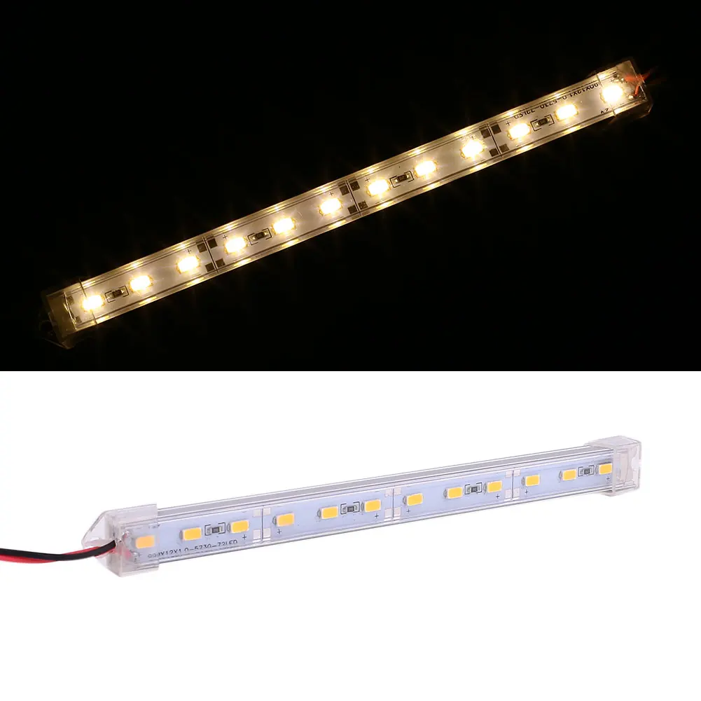 5630 12LED 1 м длинные на заколке провод полосы света светильник теплый белый/белый DC12V