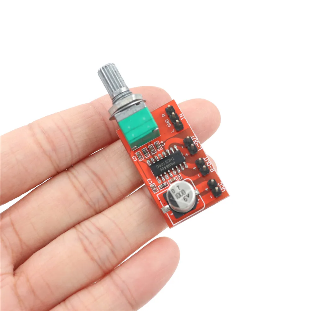 

PAM8406 5Wx2 Digital Speaker Amplifier Board With Volume Potentiometer DC 3~5.5V
