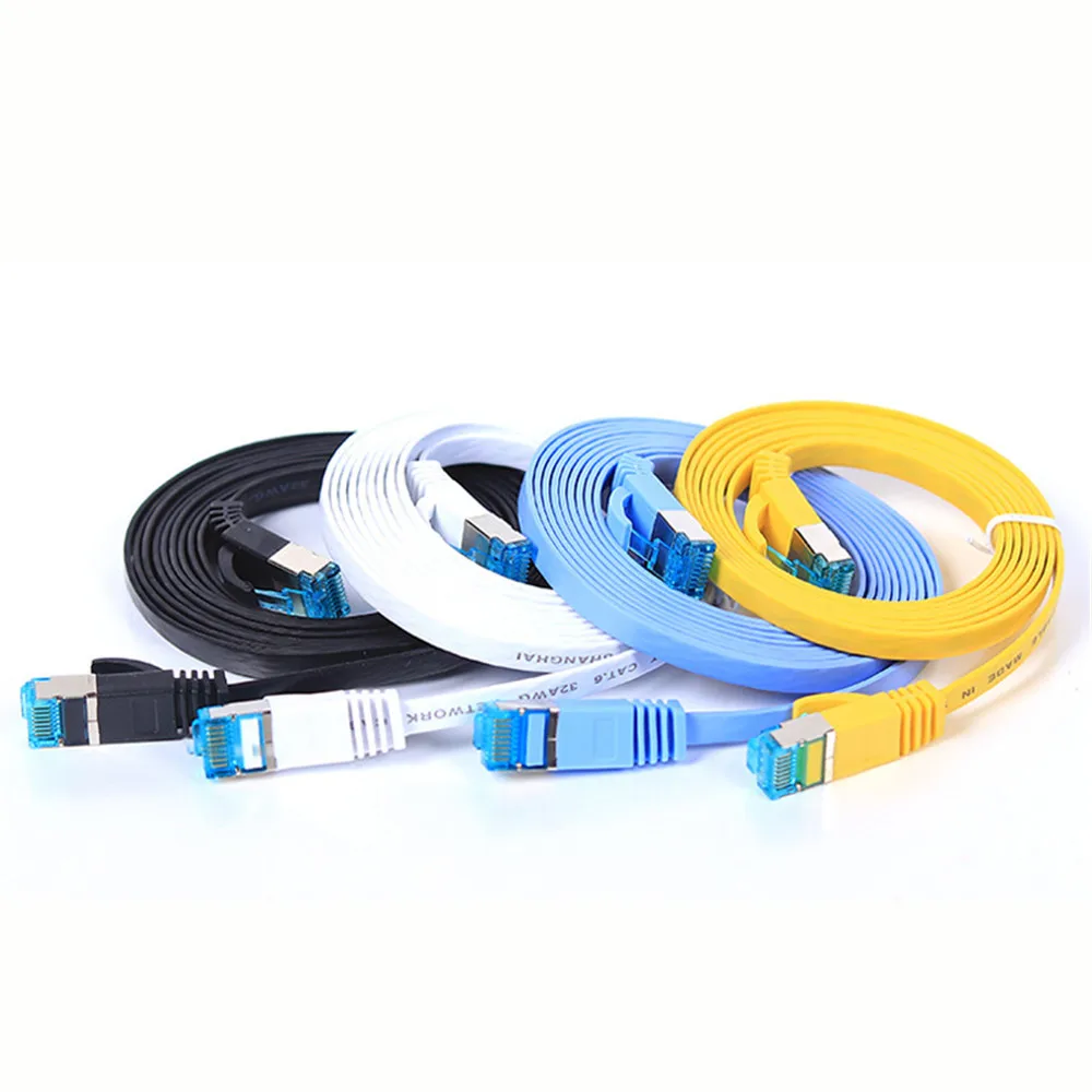 Плоский Ethernet кабель CAT6 RJ45 Lan сетевой патч корд для компьютера маршрутизатора