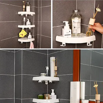 

Plastic Bathroom Shelf Wall Corner Storage Holder Shelves Living Room Storage Organizer Rack For Cosmetic