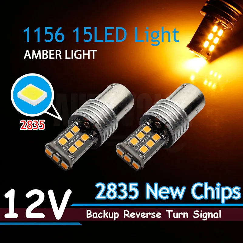 

2 х янтарные 1156 BA15S 15 SMD светодиодный Авто индикатор сигнала светильник лампочки глобуса 12V ошибок