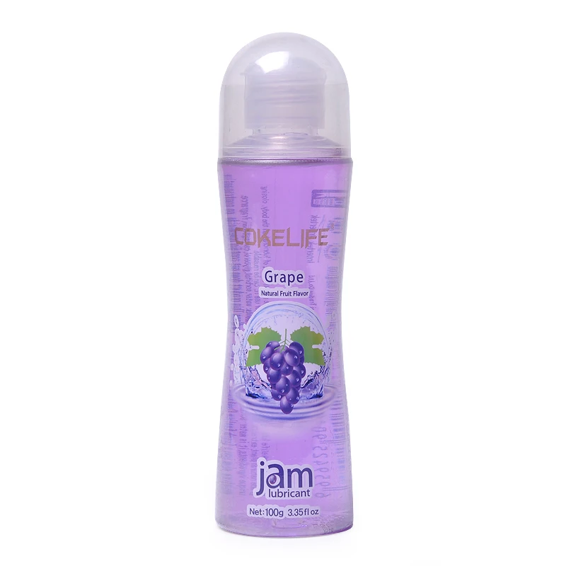 100G Edible Jam Lubricants Fruit Flavor Grape Taste Water Based Lubricant Male Female Oral