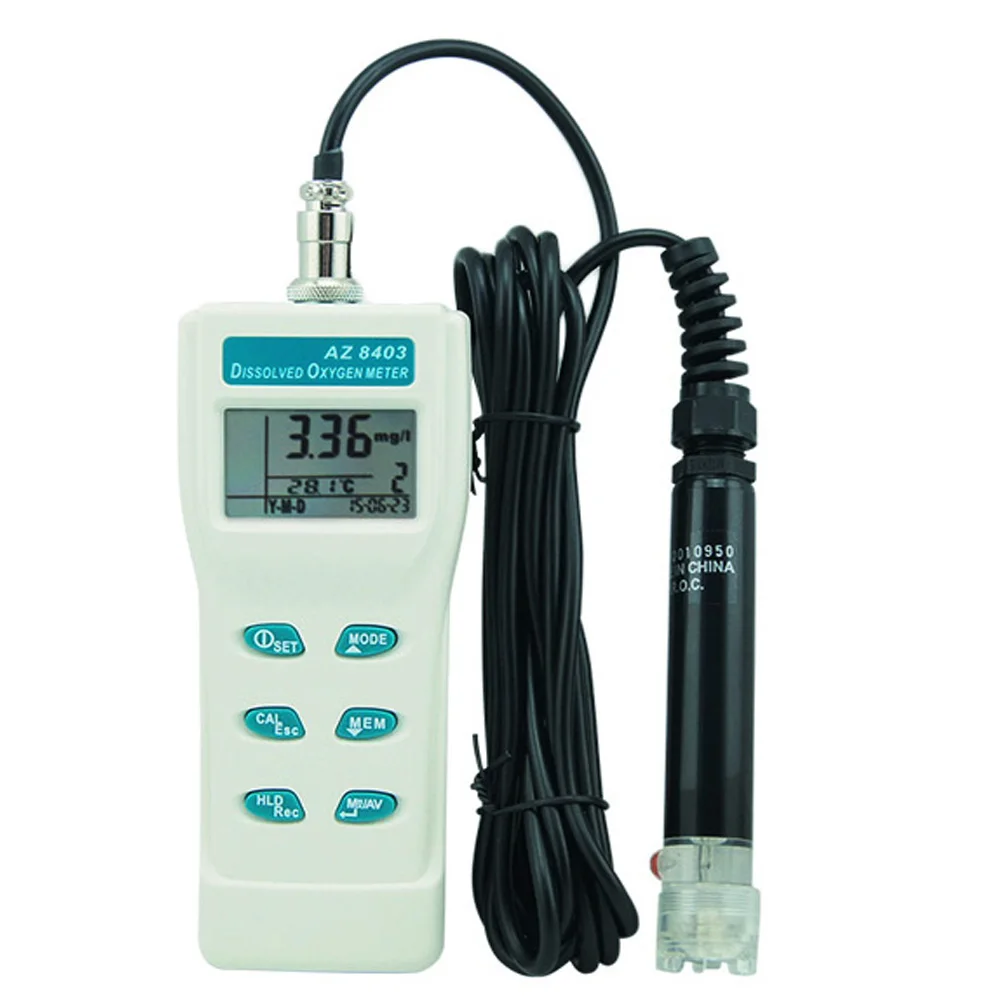  AZ8403 Oxygen analyzer meter aquarium oxygen density sensor Probe Portable dissolved oxygen meter w