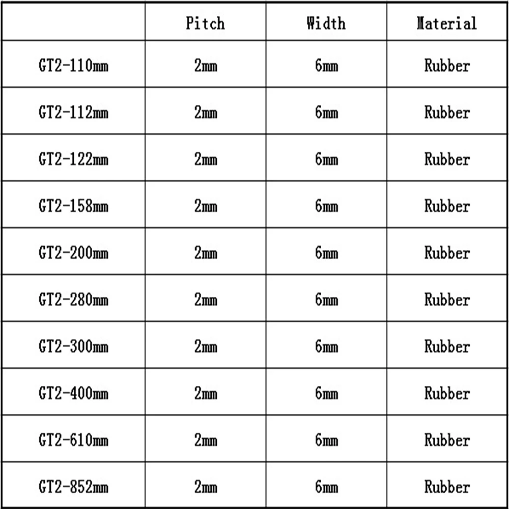 200 мм GT2 замкнутый контур зубчатый ремень резиновый 2GT 6 мм 3D принтеры Запчасти 110 112 122 158 280 300 400 610 852 мм синхронный Ремни