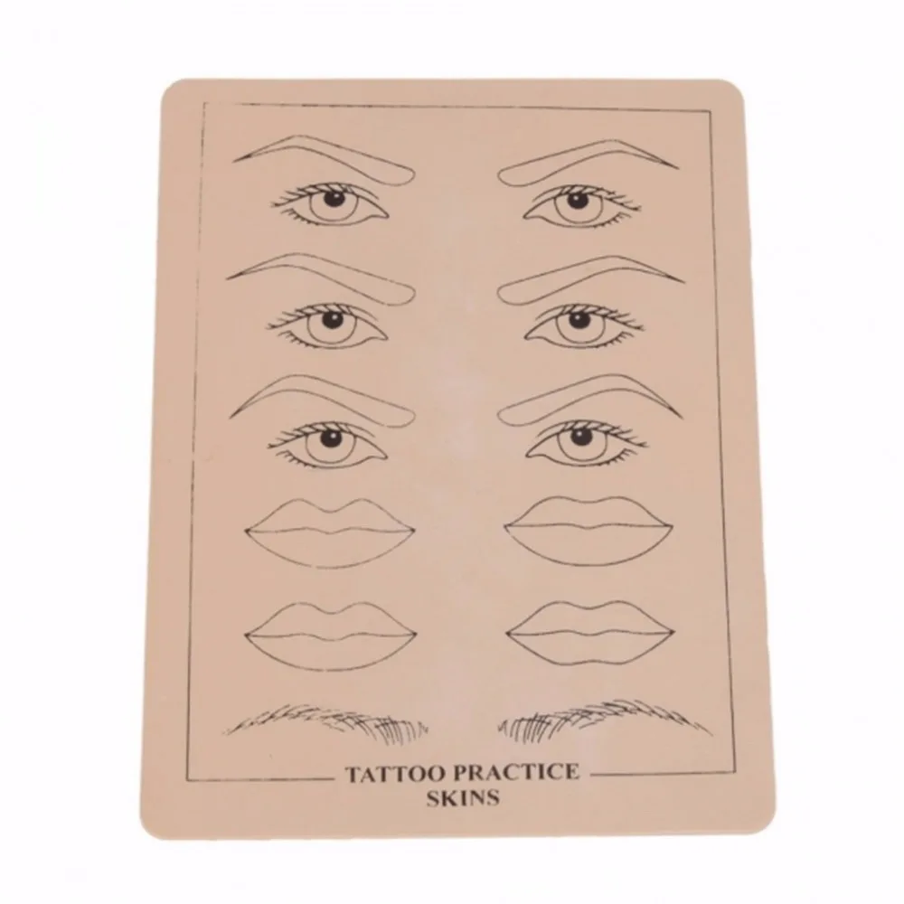10 шт./лот, пустые губы для бровей, искусственная мягкая кожа, имитация татуировки, практичная кожа для игл, машина, поставка тату, аксессуары