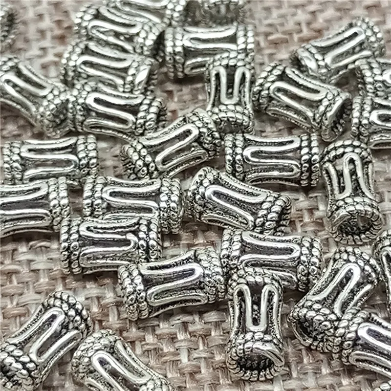 

925 Sterling Silver Small Tube Beads Bulk Tubular Spacers for Bracelet Necklace