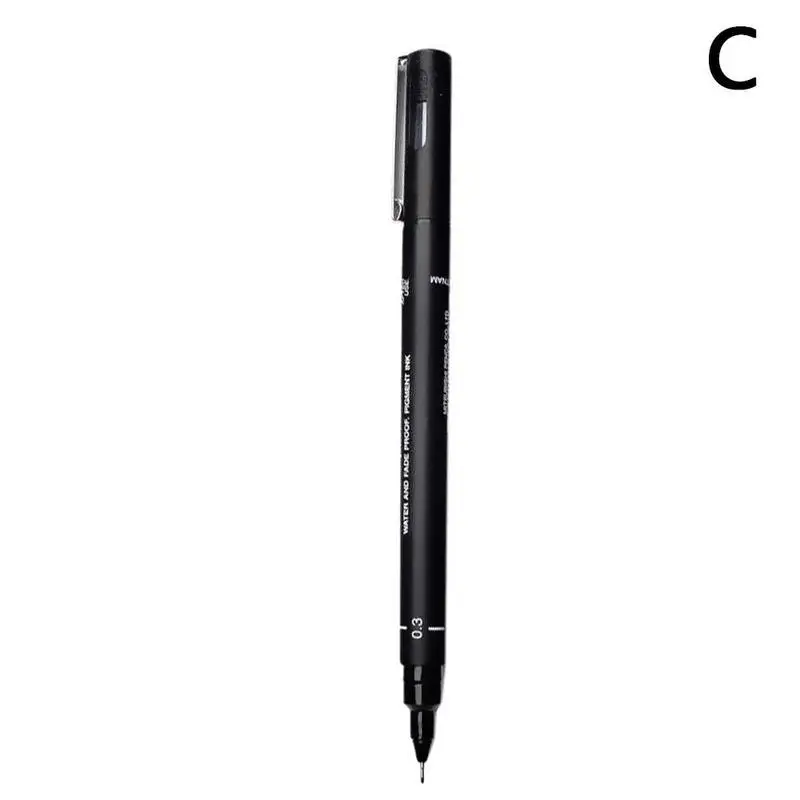 Fineliner Pigma Micron ручка для рисования 01 02 03 05 08 черная ручка тонкой линии Аниме Комикс ручка не цветущий прочный арт Маркеры Ручка - Цвет: C