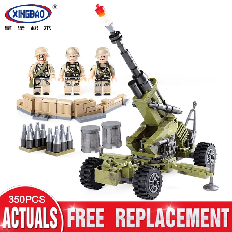 

XingBao 06011 Genuine 350Pcs Military Series The Scorpion Cindy Cannon Set Building Blocks Bricks Educational DIY Toys Model