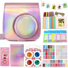 Fujifilm Instax Mini 9 8 8+ набор аксессуаров для камеры, наплечный ремень, сумка, чехол, фотоальбом, пленка, рамка, фильтры, набор для селфи объектива