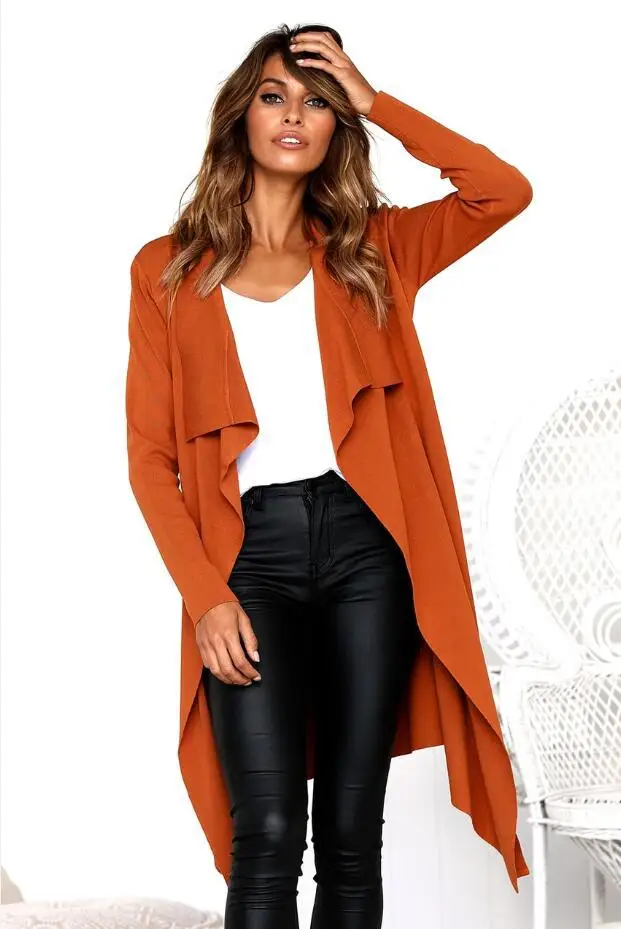 Длинные Zip up трикотажные олимпийки Для женщин Повседневное с длинным рукавом