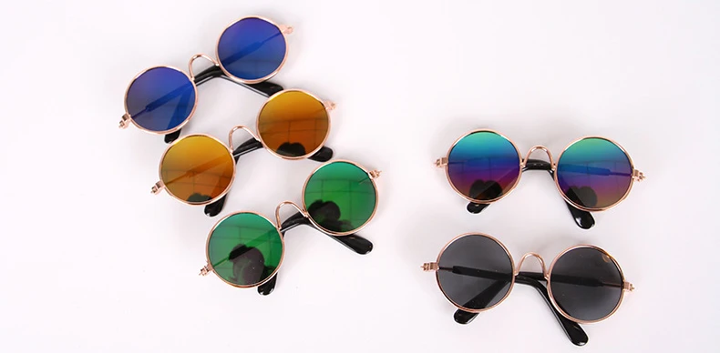 Cool Pet Sunglasses Hot Sale Fashion Cat Eye-wear Pet Accessories UV Protective Goggles Resin Lenses For Poodle Kitty Small Dog (6)