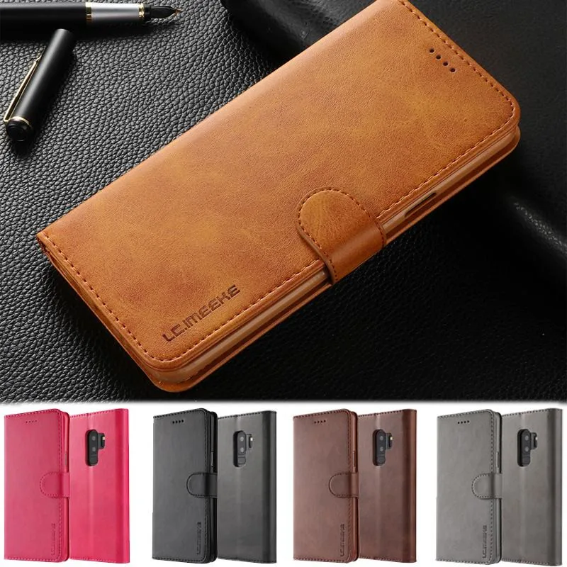 

Luxury PU Leather Wallet phone cover For Samsung Note 9 S9 Plus Flip book case For Samsung S6 S7 S8 S9 A8 2018 Stand Bag Case