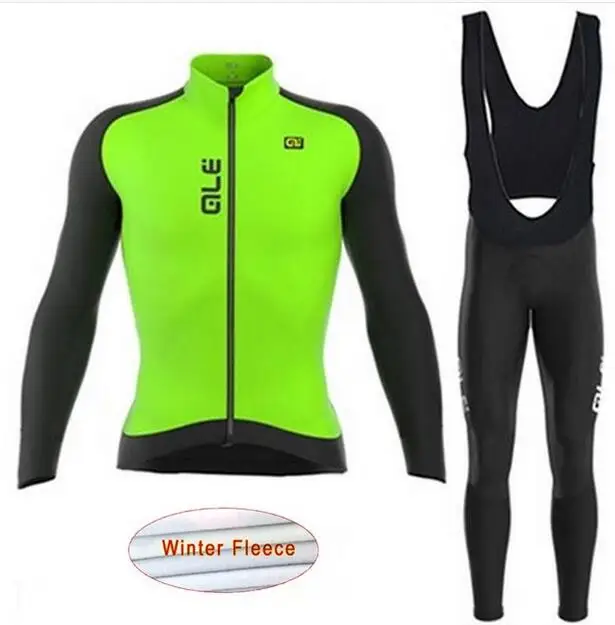 

ALL Style ALE Winter Thermal Fleece Cycling Jersey Sets Men Ropa Ciclismo MTB Long Sleeve Keep Warm Bike Wear Bicycle Clothing