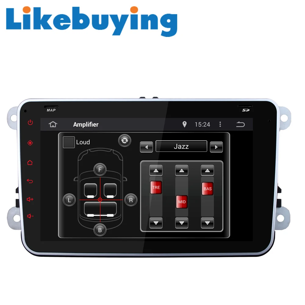 Likebuying font b Car b font Full Touch Screen 2 Din 1024 600 Pure Android Kitkat