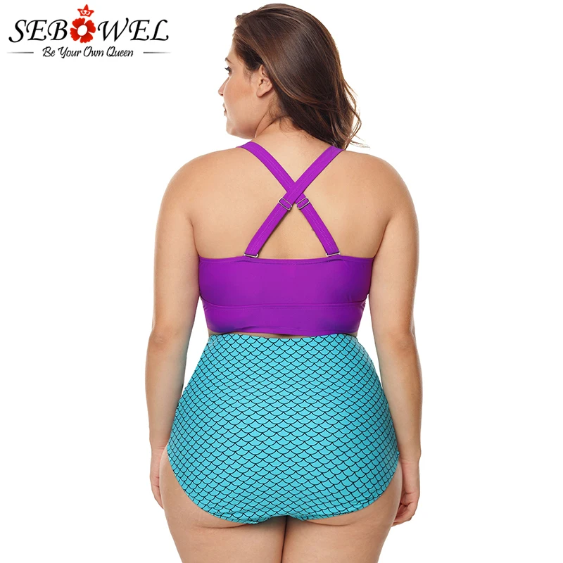 Plus-Size-Purple-Blue-Scalloped-Detail-High-Waist-Swimsuit-LC410758-2 