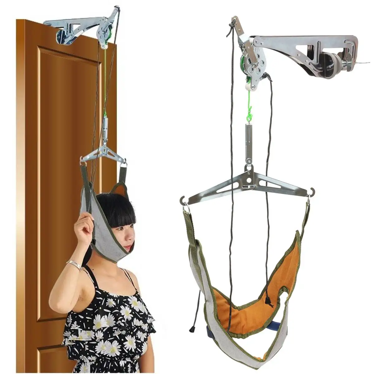 Goede Cervicale Tractie Over Deur Hals Massager Apparaat Kit Brancard Aanpassing Chiropractie Back Head Massager ontspanning