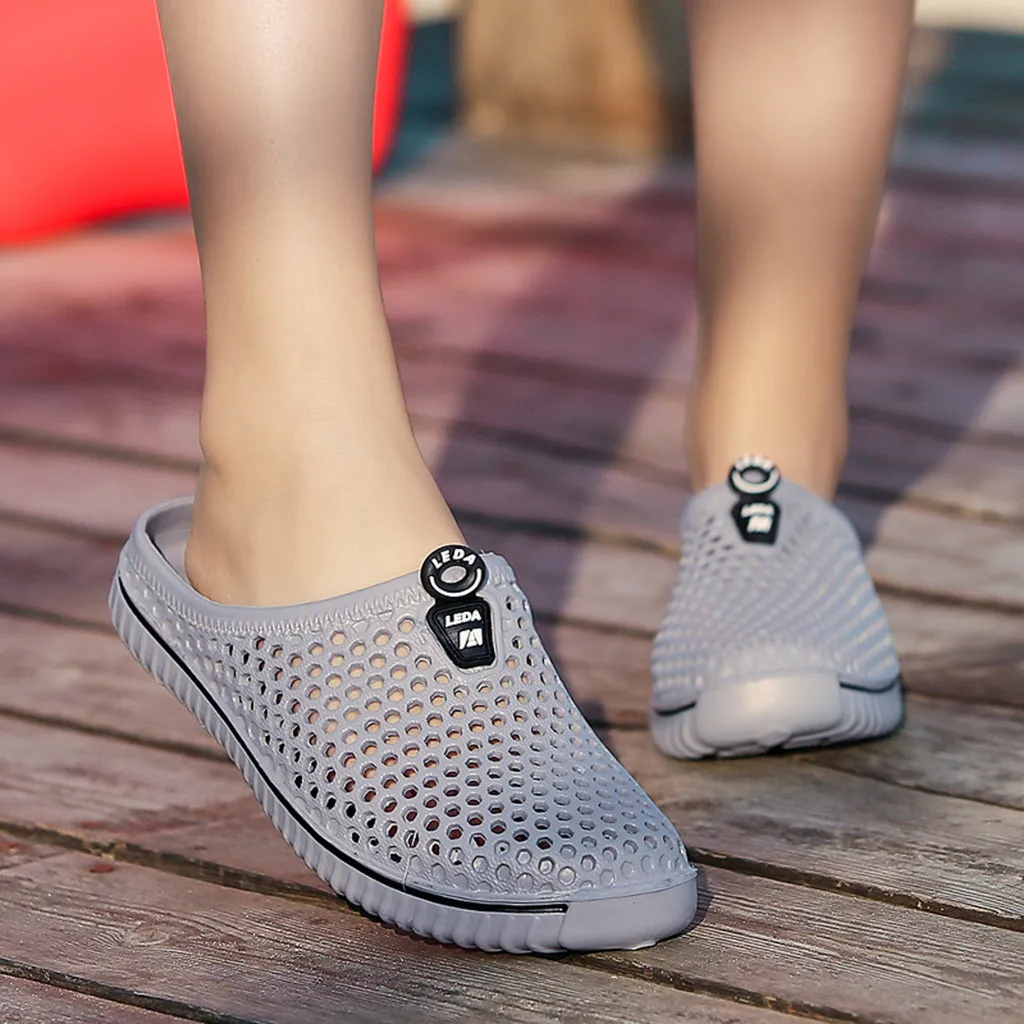 

Unisex Hollow out slippers Casual Couple Beach Sandal Flip Flops Shoes women men sandals flat summer 2019 chaussures femm
