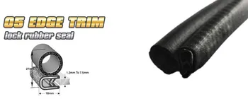 

05# Rubber Car Lock Edge StripTRIM SEAL Boot Door Window Waterproof Universal flexible durable With metal pillar 118" 300cm