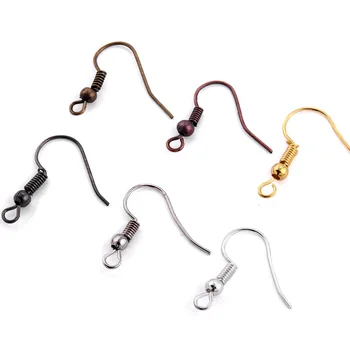

50pairs/lot Trendy Alloy Ear Hooks Make for Women Girl Earrings Wire DIY Jewelry Findings Parts Accessories Components Wholesale