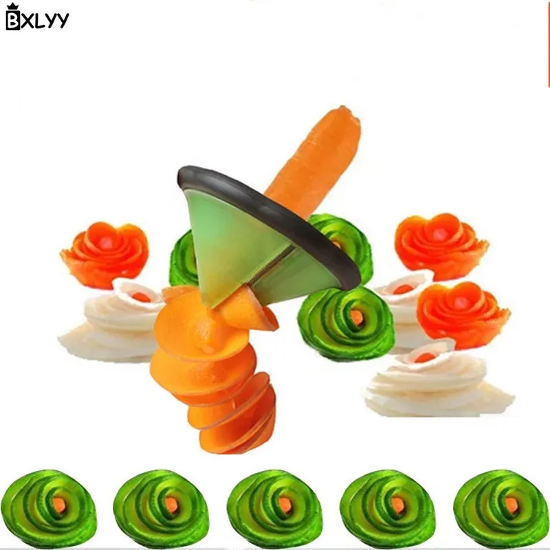 

BXLYY Hot 1pc Spiral Funnel Grater Kitchen Gadget Cooking Peeler Kitchen Accessories Vegetable Cutter Knife Vegetable Peeler.8z