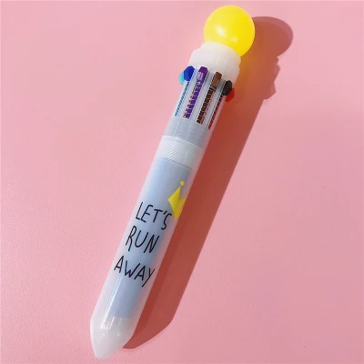 1pcs Мультфильм новая мечта Единорог 10 Colorfuls Коренастый Подарочная шариковая ручка ручки канцелярские вечерние пользу поставок день рождения Дети Подарки другу - Цвет: 1pcs