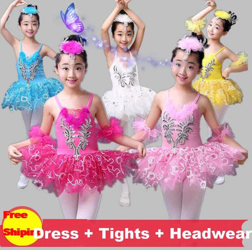 Женский балетный костюм пачка с изображением лебедя и озера|ballet dancing costumes|dancing dress