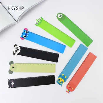 

HKYSHP cute cartoon student drawing ruler PVC15cm plastic ruler school supplies