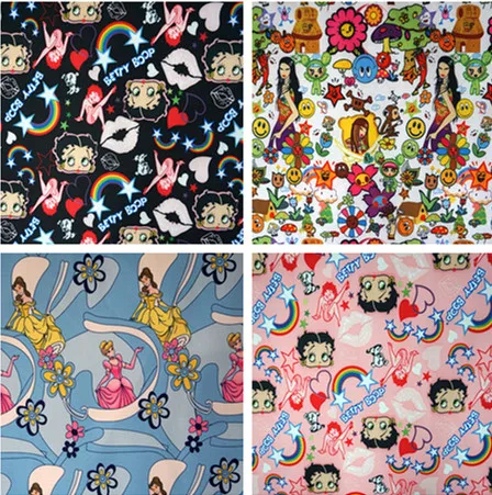 

145*90cm cartoon Princess Betty Cinderella waterproof Oxford cloth for patchwork PVC DIY Sewing Tablecloth bag raincoat